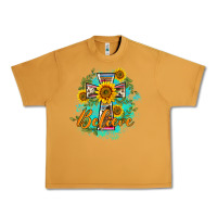 Peanut Butter western belive sunflowers cross Urban Heavy Tee - BarkalooDesign