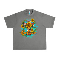 Tornado western belive sunflowers cross Urban Heavy Tee - BarkalooDesign