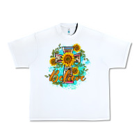 White western belive sunflowers cross Urban Heavy Tee - BarkalooDesign