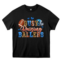 Black busy raising ballers american football Heavy Core Tee - Zillion Design Studio