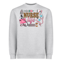 Heather Grey Western Nurse Life Heavyweight Sweatshirt - LillyAllenDesigns