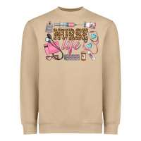 Mushroom Western Nurse Life Heavyweight Sweatshirt - LillyAllenDesigns