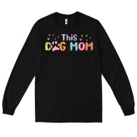 Black this dog mom wears her heart on her sleeve Long Sleeve Tee - MaliasSmallBusiness