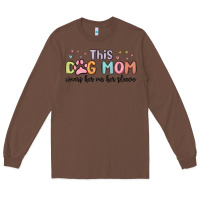 Chestnut this dog mom wears her heart on her sleeve Long Sleeve Tee - MaliasSmallBusiness