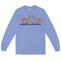 Colony Blue this dog mom wears her heart on her sleeve Long Sleeve Tee - MaliasSmallBusiness