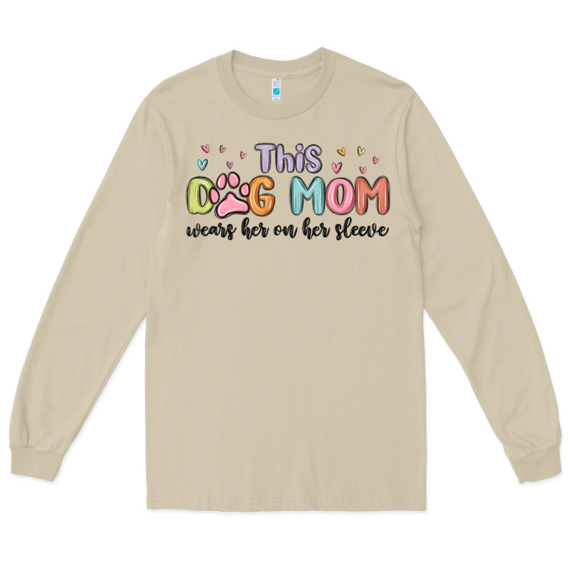 This Dog Mom Wears Her Heart On Her Sleeve Long Sleeve Tee by MaliasSmallBusiness | Teevron