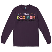 Plum this dog mom wears her heart on her sleeve Long Sleeve Tee - MaliasSmallBusiness