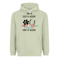 Matcha I'm A Dog & Horse Kind Of Queen Pet Lover Owner Heavyweight Hoodie - Bettercallsaul