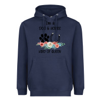 Navy I'm A Dog & Horse Kind Of Queen Pet Lover Owner Heavyweight Hoodie - Bettercallsaul