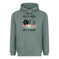 Sage I'm A Dog & Horse Kind Of Queen Pet Lover Owner Heavyweight Hoodie - Bettercallsaul