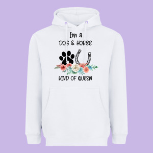 I'm A Dog & Horse Kind Of Queen Pet Lover Owner Heavyweight Hoodie Designed By Bettercallsaul