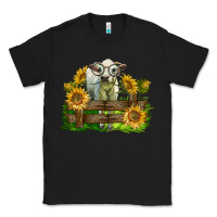 Black charolais heifer with sunflowers Classic Tee - LillyAllenDesigns