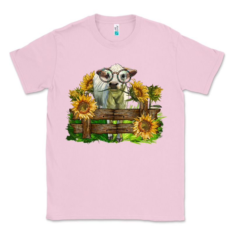 Charolais Heifer With Sunflowers Classic Tee by LillyAllenDesigns | Teevron
