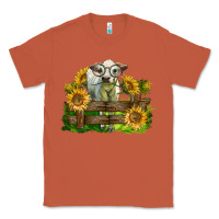 Copper charolais heifer with sunflowers Classic Tee - LillyAllenDesigns