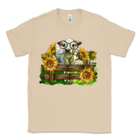 Mushroom charolais heifer with sunflowers Classic Tee - LillyAllenDesigns
