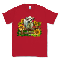 Red charolais heifer with sunflowers Classic Tee - LillyAllenDesigns