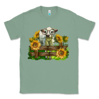 Sage charolais heifer with sunflowers Classic Tee - LillyAllenDesigns