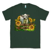 Sports Green charolais heifer with sunflowers Classic Tee - LillyAllenDesigns