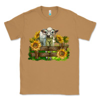 Toasted Coconut charolais heifer with sunflowers Classic Tee - LillyAllenDesigns