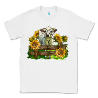 White charolais heifer with sunflowers Classic Tee - LillyAllenDesigns