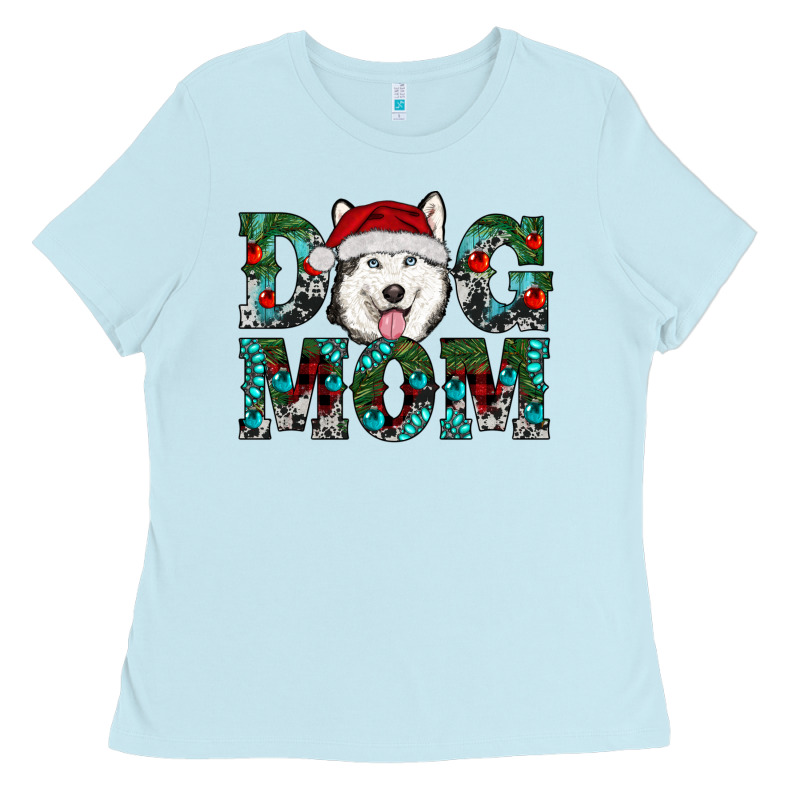 Christmas Dog Mom Husky Ladies Tee by RanaPortraitStore | Teevron
