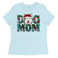 Baby Blue christmas dog mom husky Ladies Tee - RanaPortraitStore