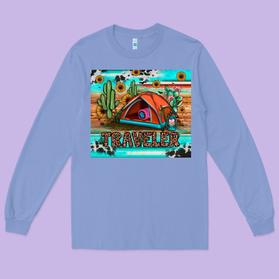 Traveler Tumbler Long Sleeve Tee Designed By Jahusdesignshop