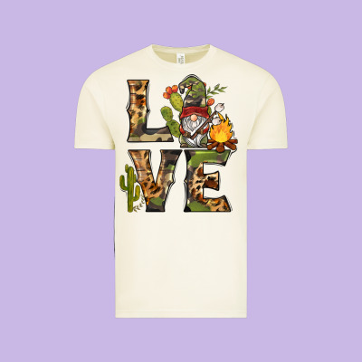 Love Camping Gnome Vintage Tee Designed By Barkaloodesign