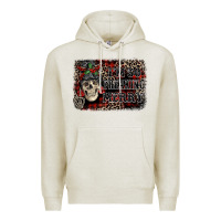 Oatmeal Heather I'm so freaking merry skeleton messy bun Premium Hoodie - NancyCooperArtShop