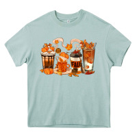 Arona Fall Coffee Cups Heavy Core Tee - texasbilliewilder