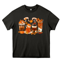 Asphalt Fall Coffee Cups Heavy Core Tee - texasbilliewilder