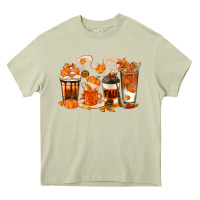 Mossy Fall Coffee Cups Heavy Core Tee - texasbilliewilder