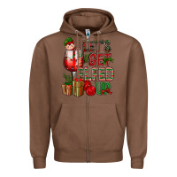 Chestnut Let's Get Elfed Up Christmas Zipper Hoodie - BundleAndBundleShop