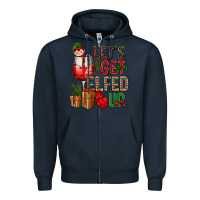 Let's Get Elfed Up Christmas Zipper Hoodie | Teevron