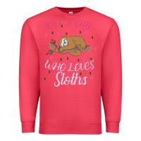 Cardinal Just A Girl Who Lowes Sloths Premium Sweatshirt - Bettercallsaul