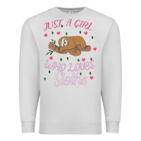 Just A Girl Who Lowes Sloths Premium Sweatshirt | Teevron