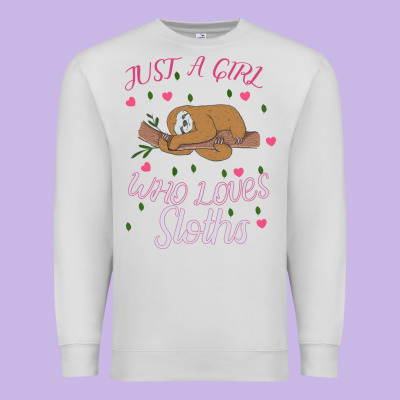 Just A Girl Who Lowes Sloths Premium Sweatshirt Designed By Bettercallsaul