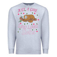 Heather Grey Just A Girl Who Lowes Sloths Premium Sweatshirt - Bettercallsaul