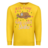 Lemon Just A Girl Who Lowes Sloths Premium Sweatshirt - Bettercallsaul