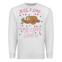 Oatmeal Heather Just A Girl Who Lowes Sloths Premium Sweatshirt - Bettercallsaul