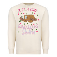 Sandshell Just A Girl Who Lowes Sloths Premium Sweatshirt - Bettercallsaul