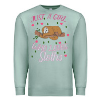 Seafoam Just A Girl Who Lowes Sloths Premium Sweatshirt - Bettercallsaul