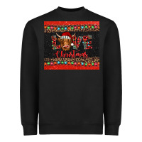 Black love christmas highland cow and turquoise gemstone Heavyweight Sweatshirt - Jasminsmagicworld