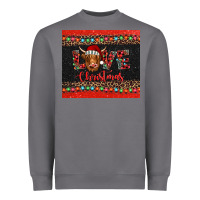 Storm love christmas highland cow and turquoise gemstone Heavyweight Sweatshirt - Jasminsmagicworld