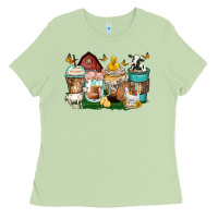 Matcha farm animals coffee cups Ladies Tee - Zillion Design Studio