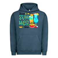 Pigment Midnight Navy sweet summer time pineapple Urban Hoodie - CowCowDesign