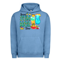 Pigment Pebble Blue sweet summer time pineapple Urban Hoodie - CowCowDesign
