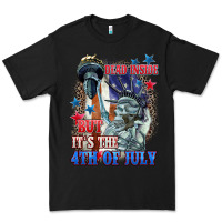 Black Dead inside but it's the 4th of July Premium Tee - CowGirlArtShop