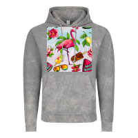 Cloud Rock sweet summer flamingo seamless pattern Vintage Hoodie - BundleAndBundleShop