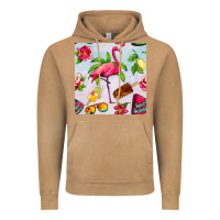 Vintage Camel sweet summer flamingo seamless pattern Vintage Hoodie - BundleAndBundleShop